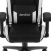 Խաղային աթոռ Aerocool, Crown Leatherette B/White - Image 3