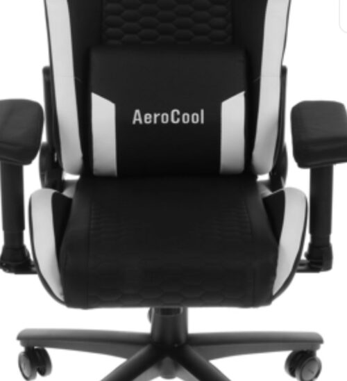 Խաղային աթոռ Aerocool, Crown Leatherette B/White - Image 3