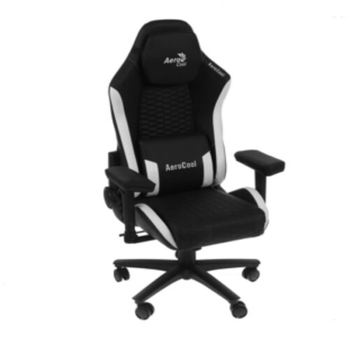 Խաղային աթոռ Aerocool, Crown Leatherette B/White