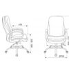 Ղեկավարի աթոռ Burocrat, T-9950SL Fabric/ սև - Image 2
